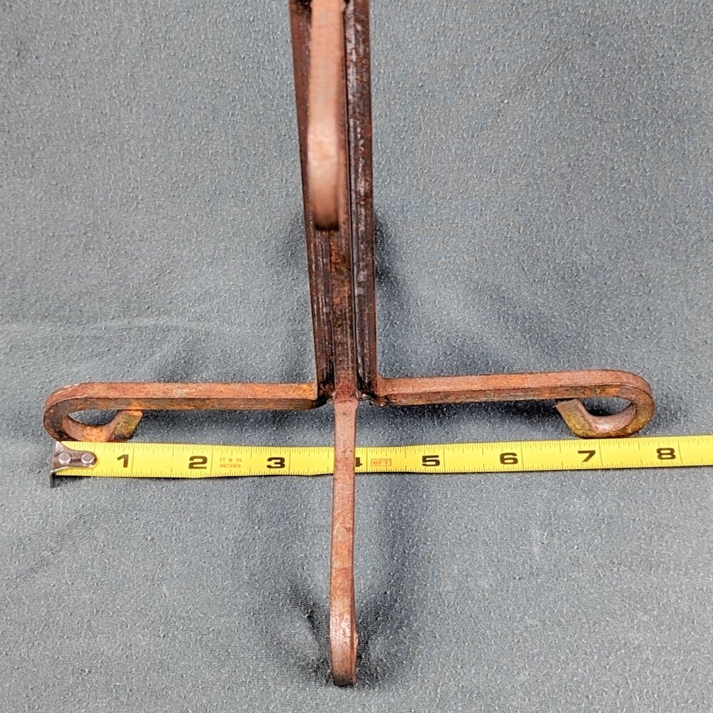 Vintage Wrought Iron Mug Holder Metal Coffee Cup Stand Rustic 16" x 8" Holds 4 - Picture 14 of 16